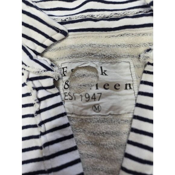 Frank & Eileen Patrick Popover Henley in White & British Royal Navy Triple Fleec - Picture 3 of 6